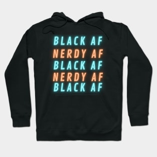 Black and Nerdy Neon (Text Only) Hoodie